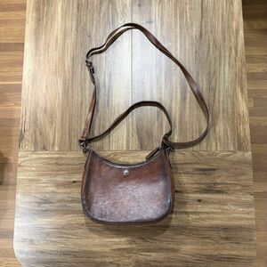 Iswee NWOT Brown Leather Shoulder Crescent Crossbody Handbag